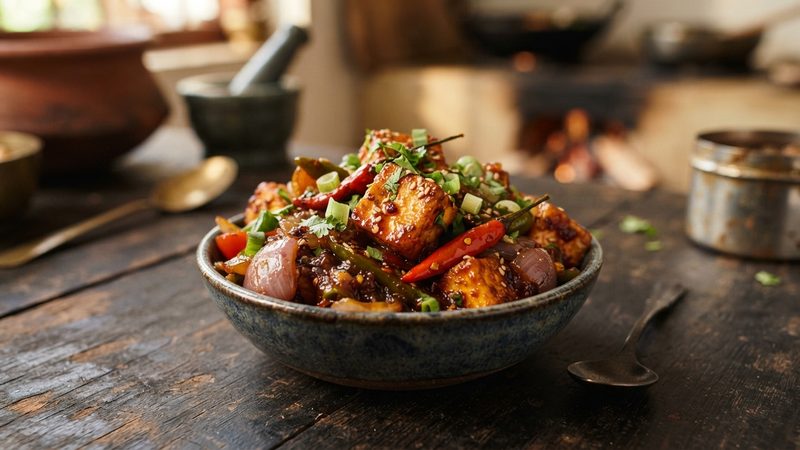 Devilled Paneer